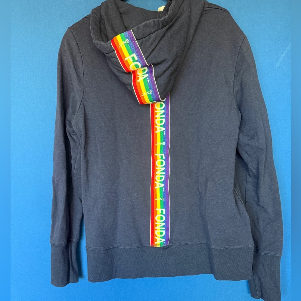 Jane Fonda Rainbow Hoodie and Sweatpants set